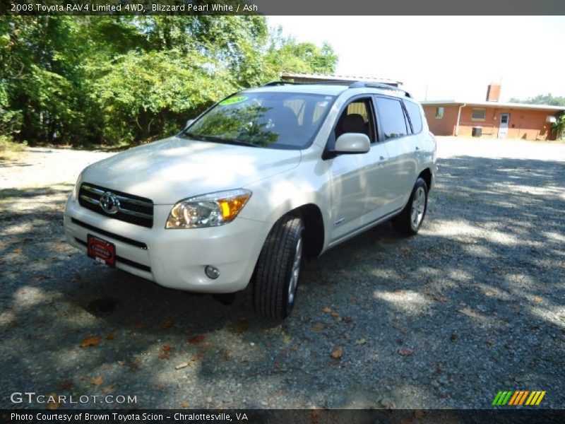 Blizzard Pearl White / Ash 2008 Toyota RAV4 Limited 4WD