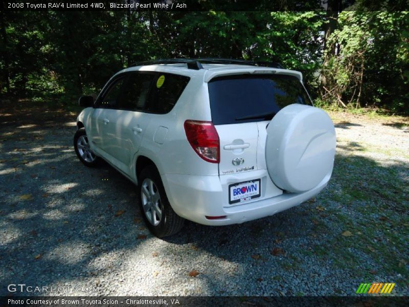 Blizzard Pearl White / Ash 2008 Toyota RAV4 Limited 4WD