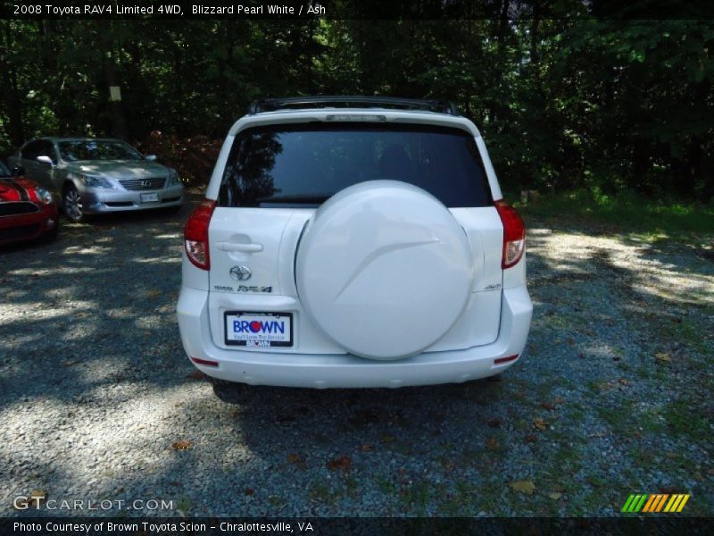 Blizzard Pearl White / Ash 2008 Toyota RAV4 Limited 4WD