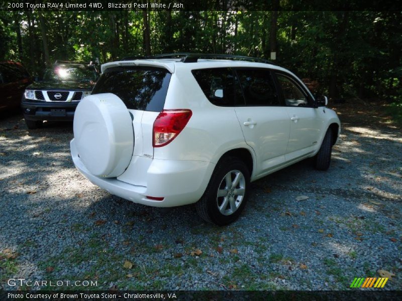 Blizzard Pearl White / Ash 2008 Toyota RAV4 Limited 4WD