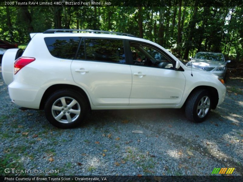 Blizzard Pearl White / Ash 2008 Toyota RAV4 Limited 4WD