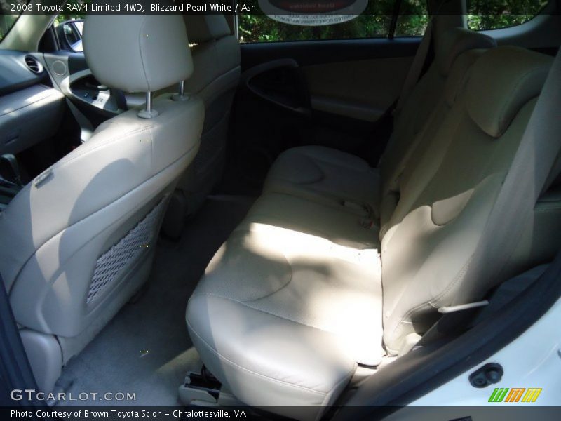 Blizzard Pearl White / Ash 2008 Toyota RAV4 Limited 4WD