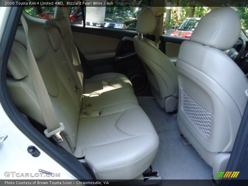 Blizzard Pearl White / Ash 2008 Toyota RAV4 Limited 4WD