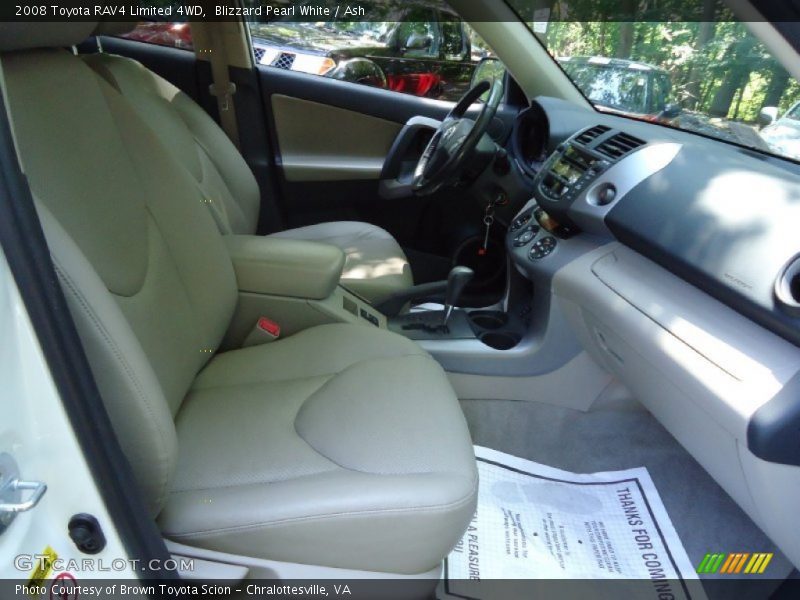 Blizzard Pearl White / Ash 2008 Toyota RAV4 Limited 4WD