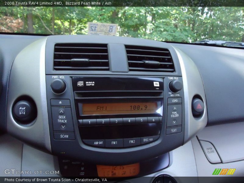 Blizzard Pearl White / Ash 2008 Toyota RAV4 Limited 4WD