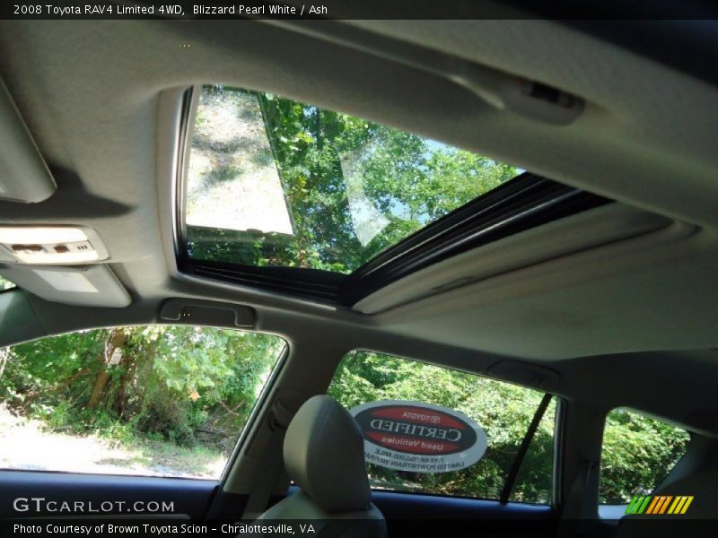 Blizzard Pearl White / Ash 2008 Toyota RAV4 Limited 4WD