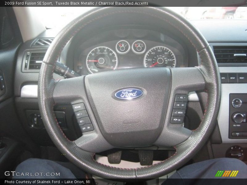 Tuxedo Black Metallic / Charcoal Black/Red Accents 2009 Ford Fusion SE Sport