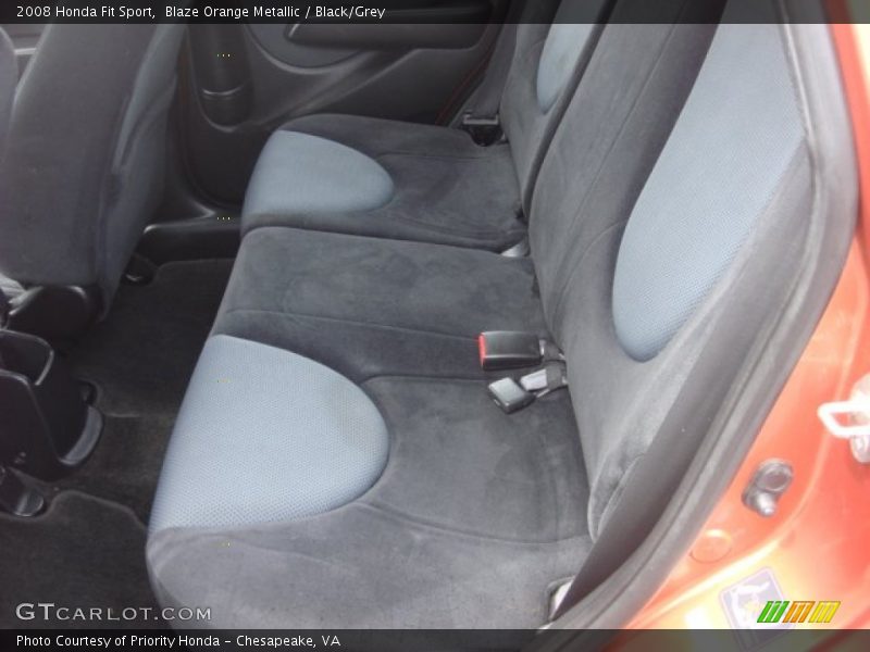 Blaze Orange Metallic / Black/Grey 2008 Honda Fit Sport