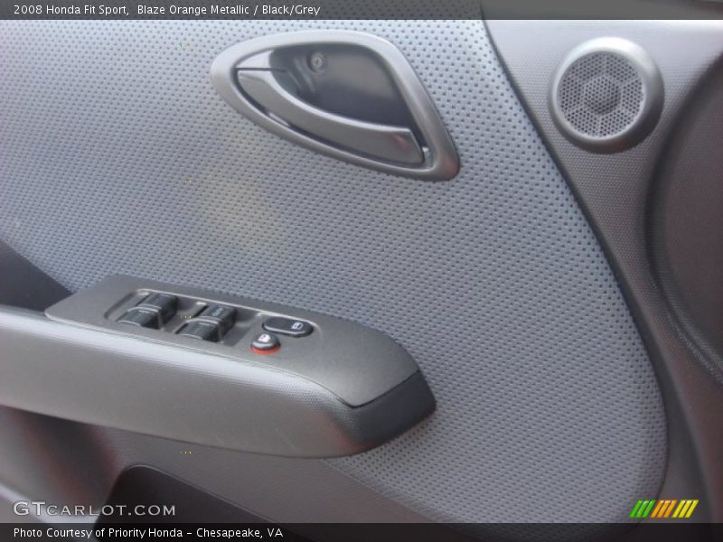 Blaze Orange Metallic / Black/Grey 2008 Honda Fit Sport