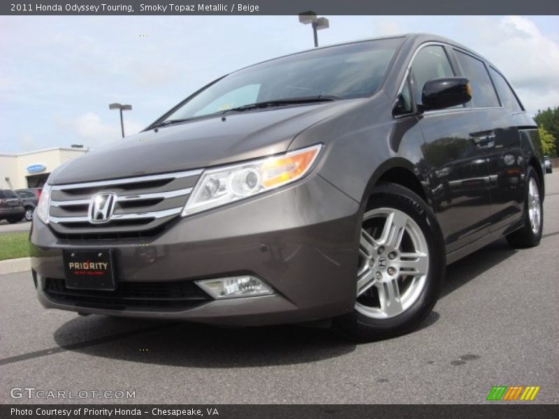 Smoky Topaz Metallic / Beige 2011 Honda Odyssey Touring