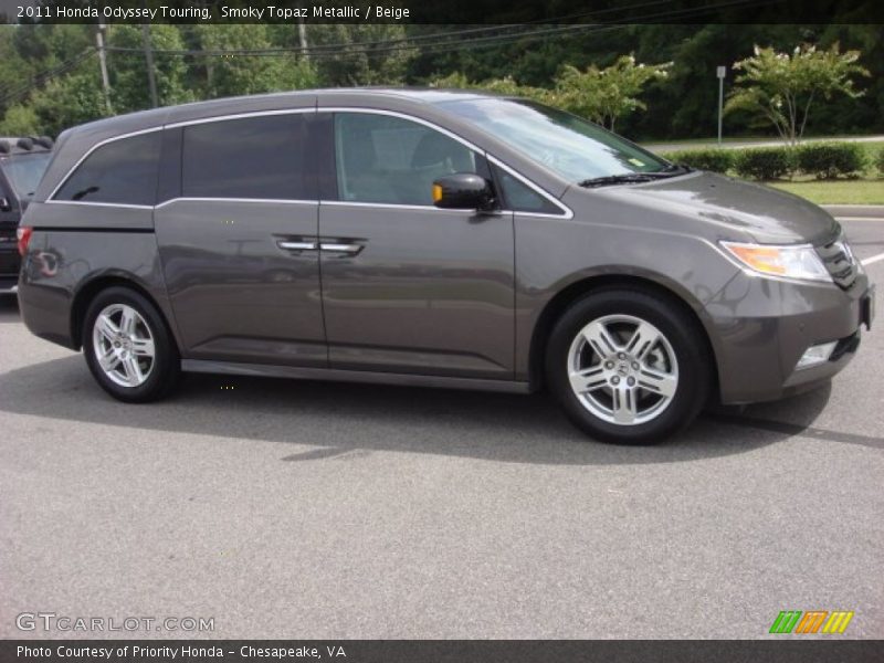 Smoky Topaz Metallic / Beige 2011 Honda Odyssey Touring