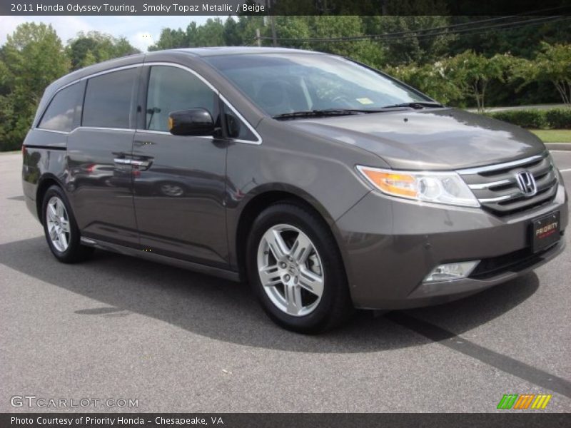 Smoky Topaz Metallic / Beige 2011 Honda Odyssey Touring