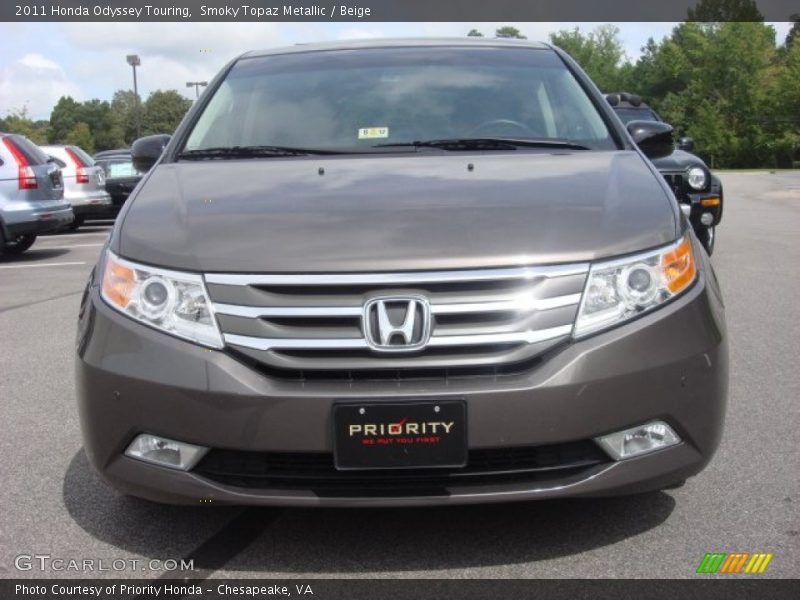 Smoky Topaz Metallic / Beige 2011 Honda Odyssey Touring