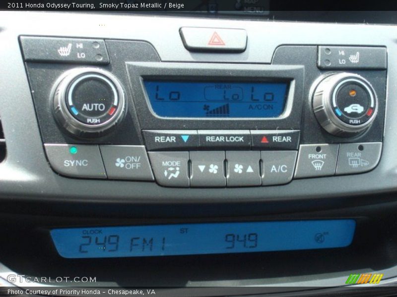 Smoky Topaz Metallic / Beige 2011 Honda Odyssey Touring