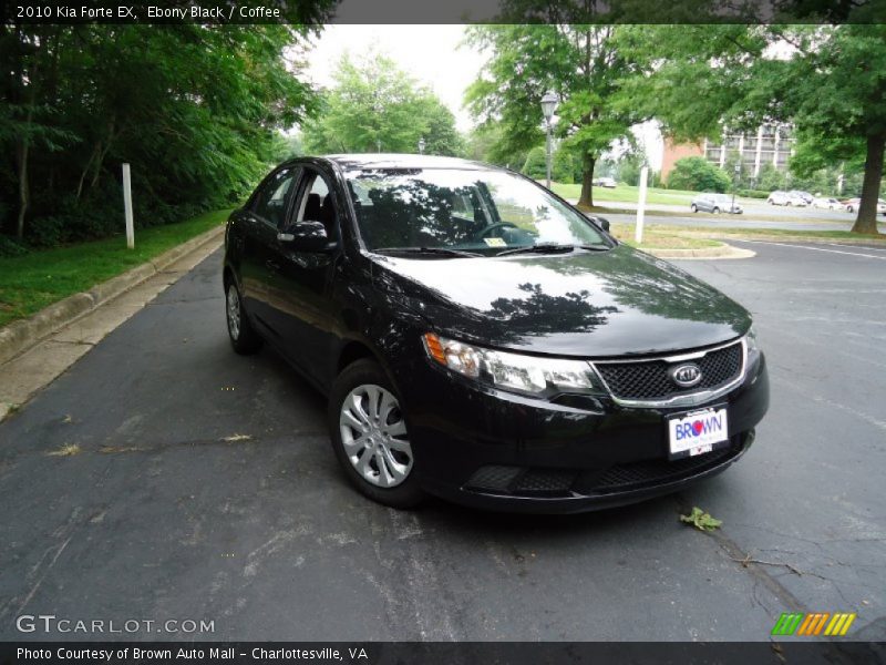 Ebony Black / Coffee 2010 Kia Forte EX