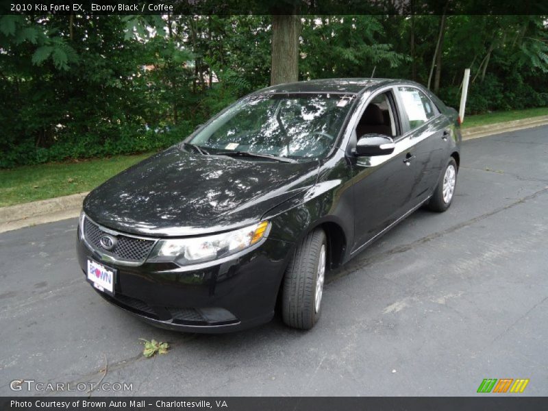 Ebony Black / Coffee 2010 Kia Forte EX