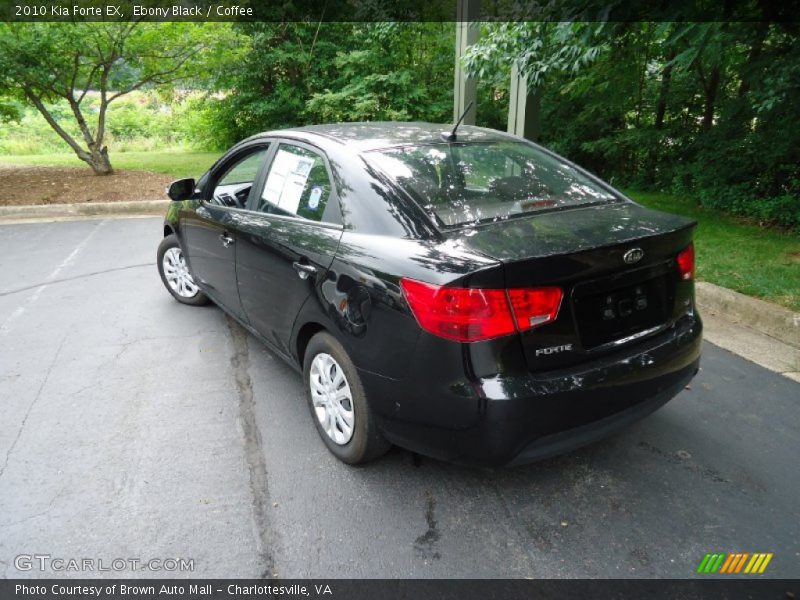 Ebony Black / Coffee 2010 Kia Forte EX