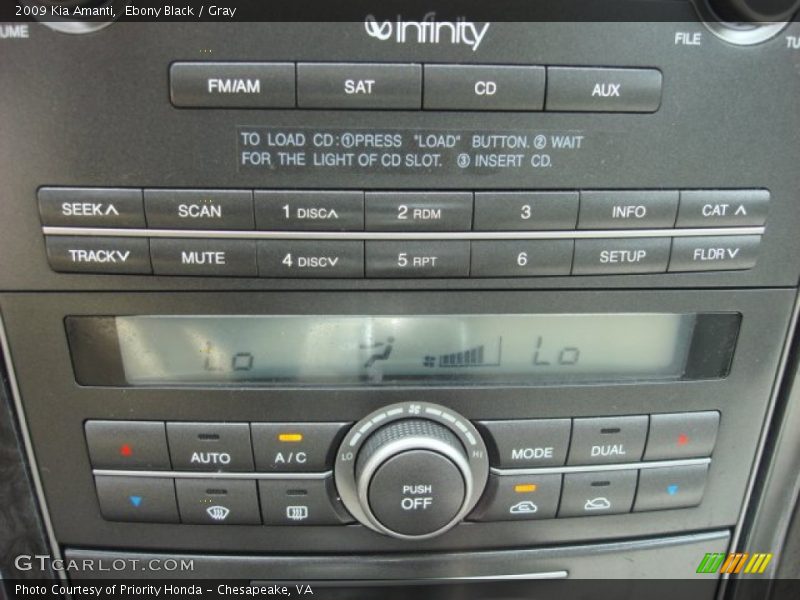 Ebony Black / Gray 2009 Kia Amanti