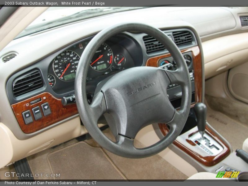 White Frost Pearl / Beige 2003 Subaru Outback Wagon