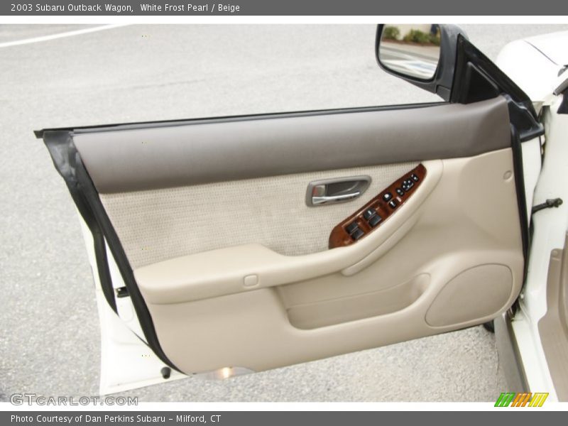 White Frost Pearl / Beige 2003 Subaru Outback Wagon