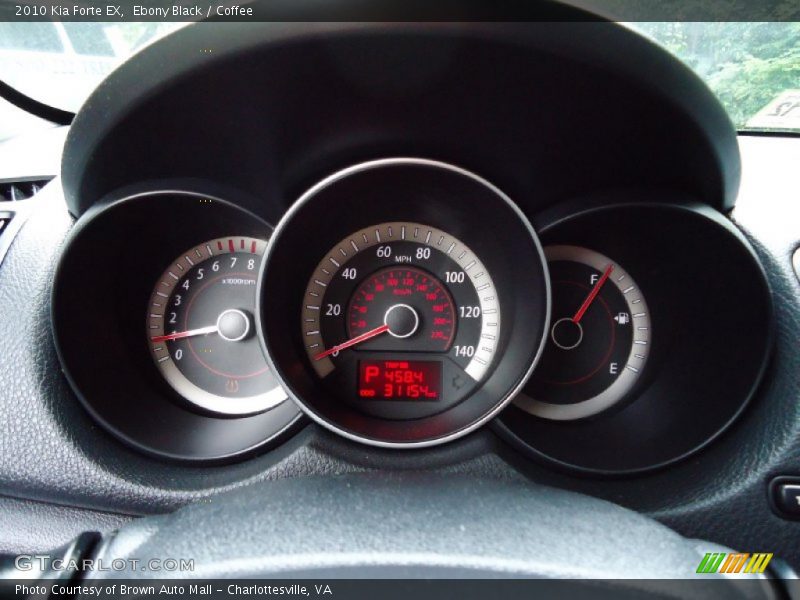 Ebony Black / Coffee 2010 Kia Forte EX