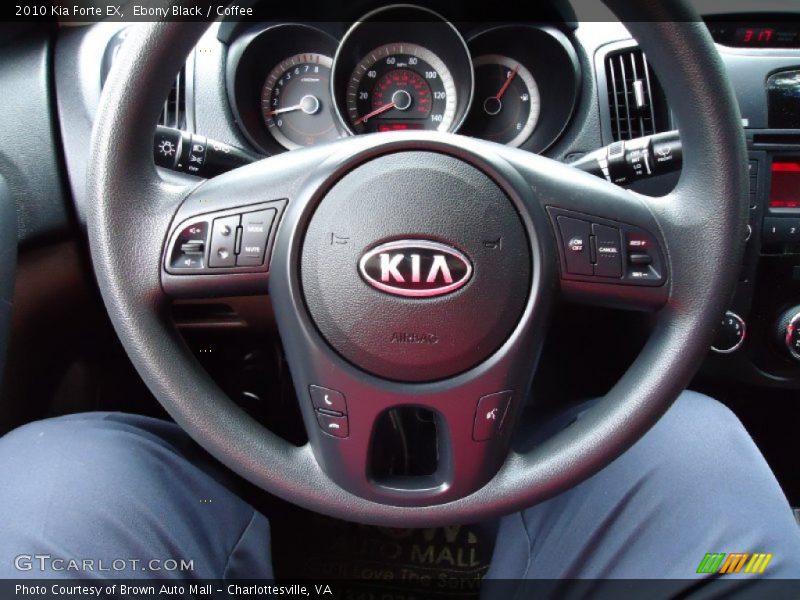 Ebony Black / Coffee 2010 Kia Forte EX
