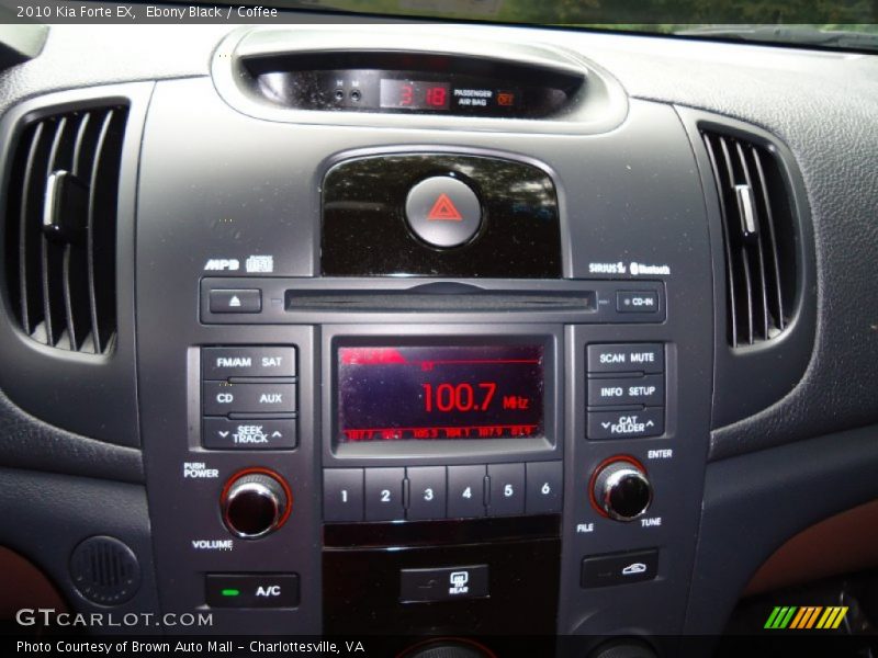 Ebony Black / Coffee 2010 Kia Forte EX