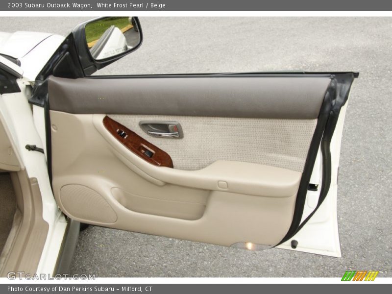 White Frost Pearl / Beige 2003 Subaru Outback Wagon