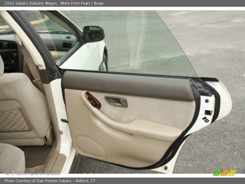 White Frost Pearl / Beige 2003 Subaru Outback Wagon