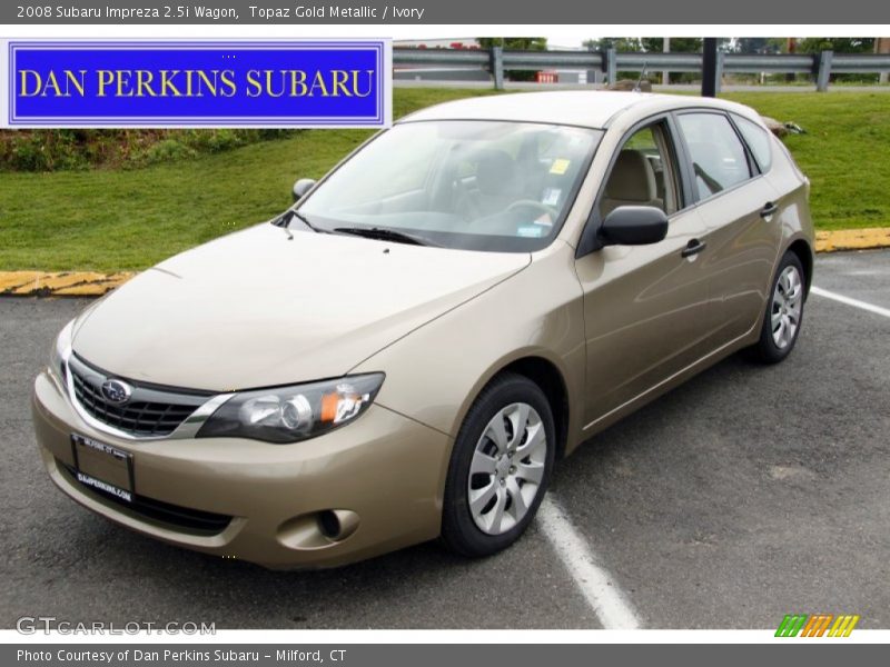 Topaz Gold Metallic / Ivory 2008 Subaru Impreza 2.5i Wagon