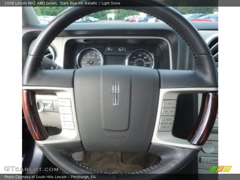 Dark Blue Ink Metallic / Light Stone 2008 Lincoln MKZ AWD Sedan