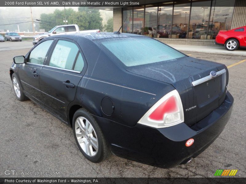 Dark Blue Ink Metallic / Medium Light Stone 2008 Ford Fusion SEL V6 AWD