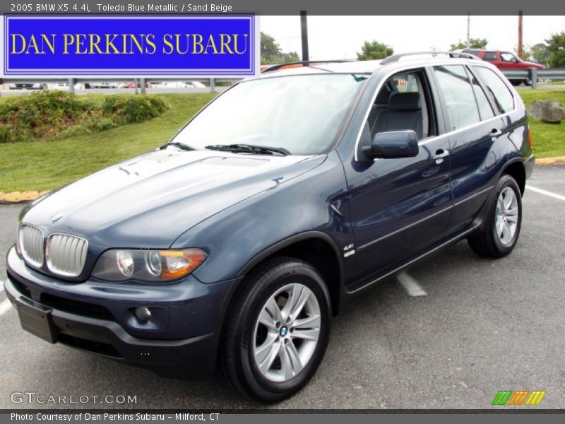 Toledo Blue Metallic / Sand Beige 2005 BMW X5 4.4i