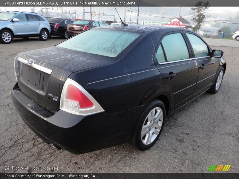 Dark Blue Ink Metallic / Medium Light Stone 2008 Ford Fusion SEL V6 AWD