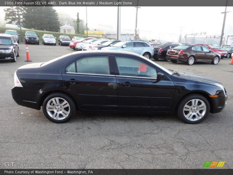 Dark Blue Ink Metallic / Medium Light Stone 2008 Ford Fusion SEL V6 AWD