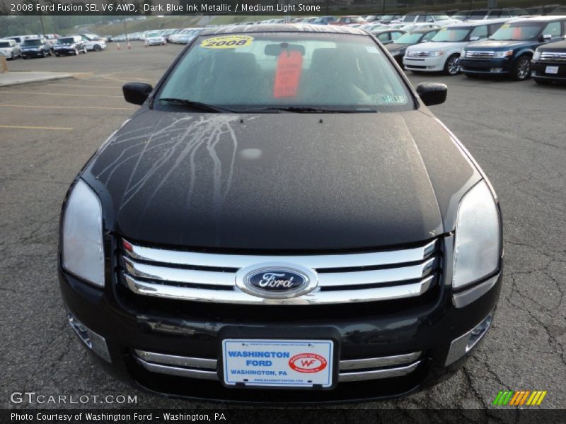 Dark Blue Ink Metallic / Medium Light Stone 2008 Ford Fusion SEL V6 AWD