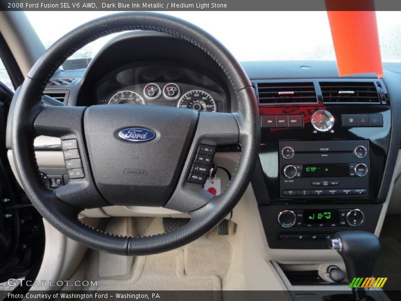 Dark Blue Ink Metallic / Medium Light Stone 2008 Ford Fusion SEL V6 AWD