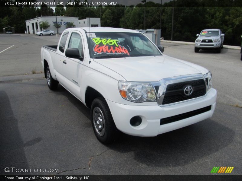 Super White / Graphite Gray 2011 Toyota Tacoma Access Cab
