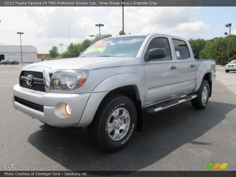 Silver Streak Mica / Graphite Gray 2011 Toyota Tacoma V6 TRD PreRunner Double Cab