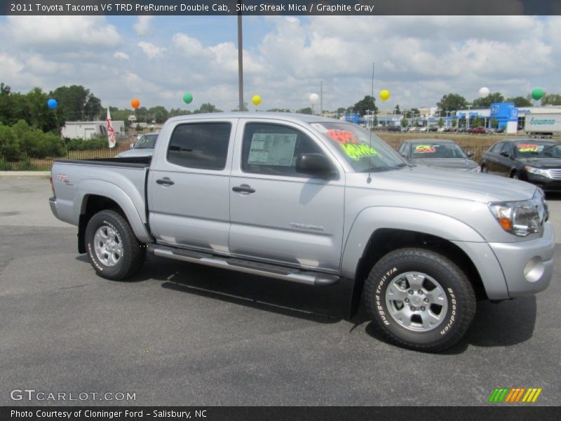 Silver Streak Mica / Graphite Gray 2011 Toyota Tacoma V6 TRD PreRunner Double Cab