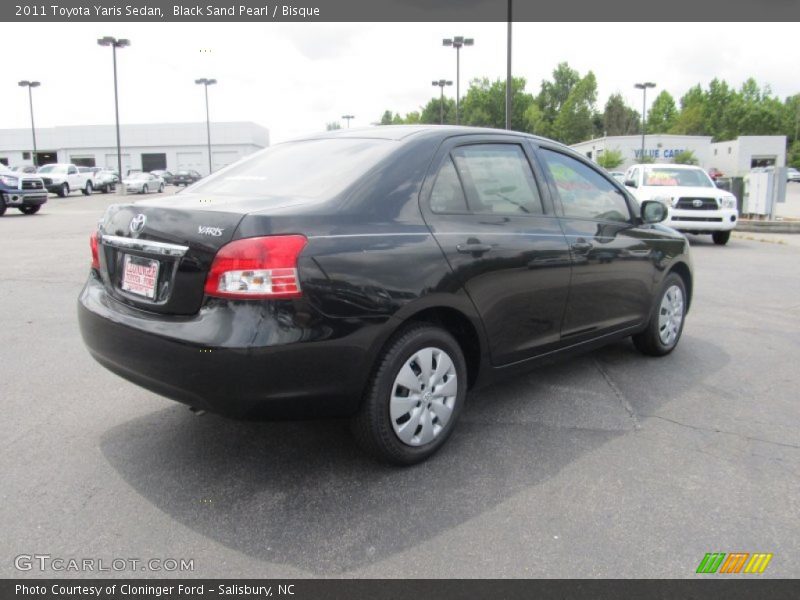Black Sand Pearl / Bisque 2011 Toyota Yaris Sedan