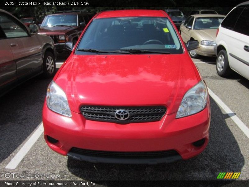 Radiant Red / Dark Gray 2005 Toyota Matrix