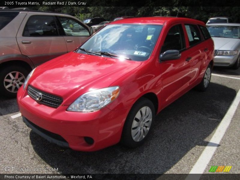 Radiant Red / Dark Gray 2005 Toyota Matrix