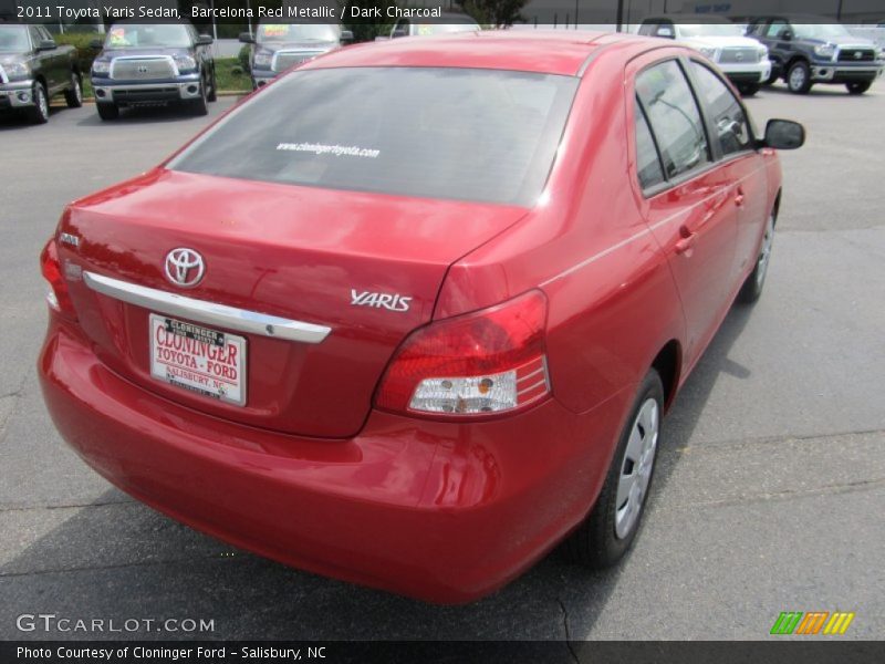 Barcelona Red Metallic / Dark Charcoal 2011 Toyota Yaris Sedan
