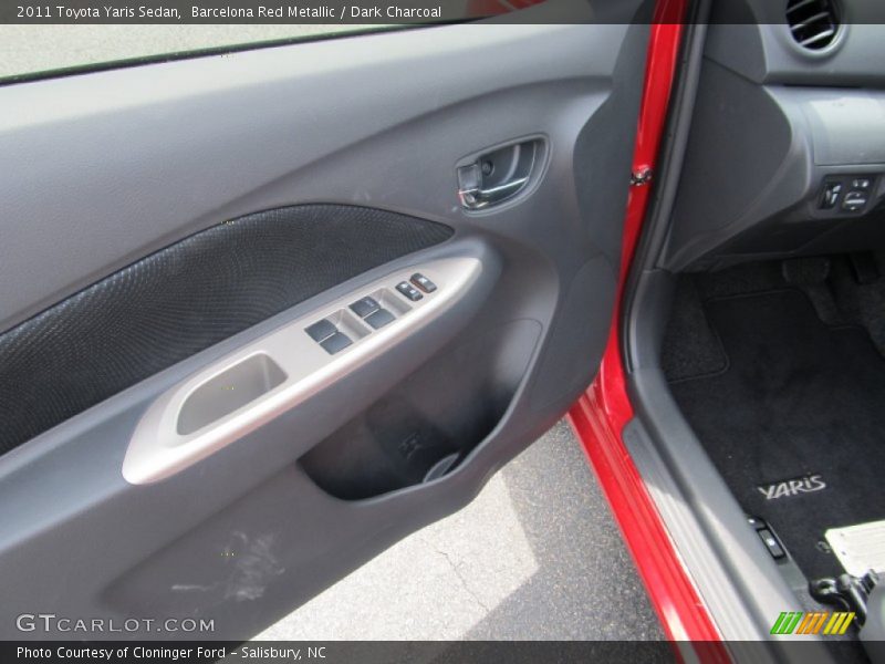 Barcelona Red Metallic / Dark Charcoal 2011 Toyota Yaris Sedan