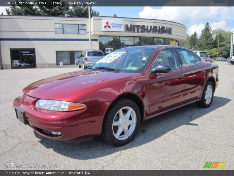 Ruby Red / Pewter 2002 Oldsmobile Alero GL Sedan