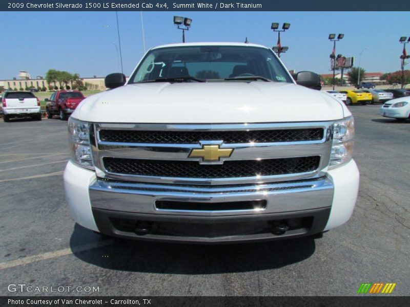 Summit White / Dark Titanium 2009 Chevrolet Silverado 1500 LS Extended Cab 4x4