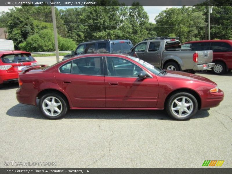 Ruby Red / Pewter 2002 Oldsmobile Alero GL Sedan
