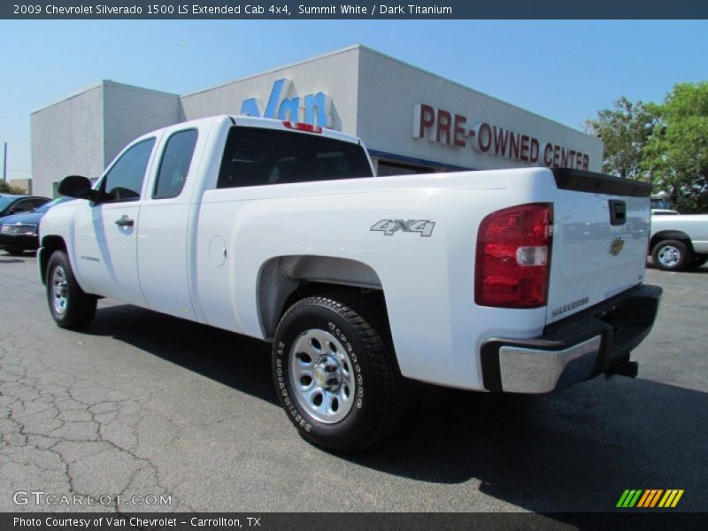Summit White / Dark Titanium 2009 Chevrolet Silverado 1500 LS Extended Cab 4x4