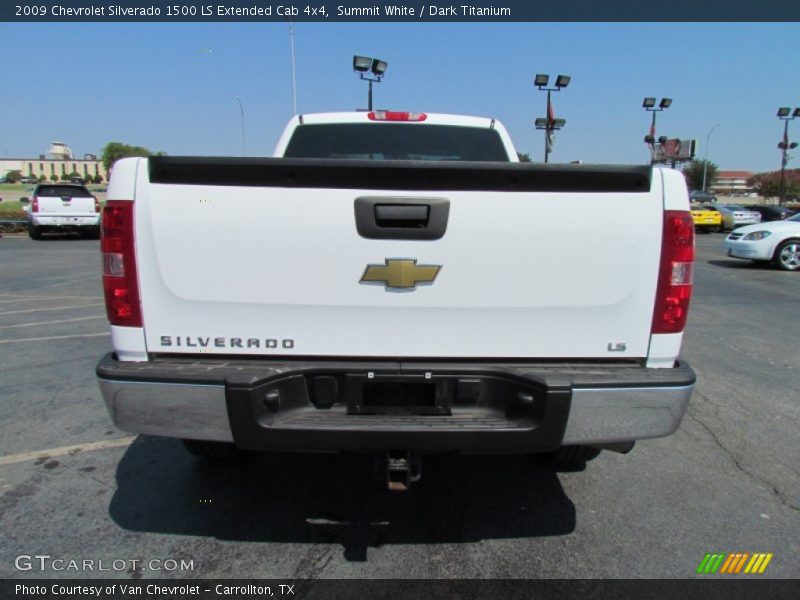 Summit White / Dark Titanium 2009 Chevrolet Silverado 1500 LS Extended Cab 4x4